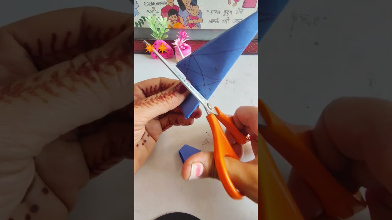 paper Star flower design idea✴️✴️✴️