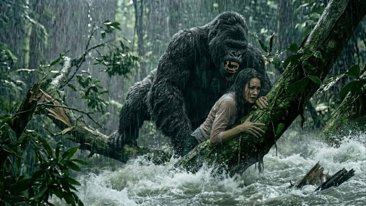 A Girl Trapped In The Rainforest Island – King Kong Battles Giant Treetop Tyrant To Save Her