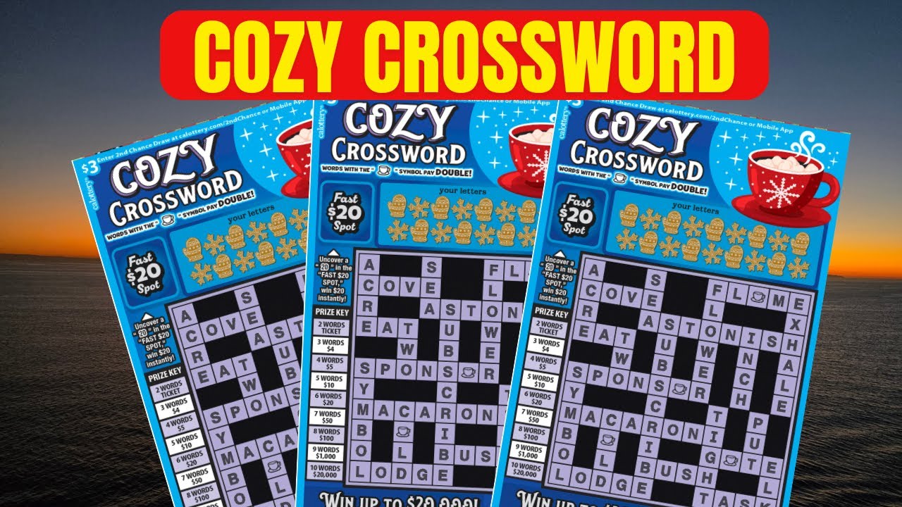 Уютный кроссворд, лотерейные билеты с мгновенным выигрышем