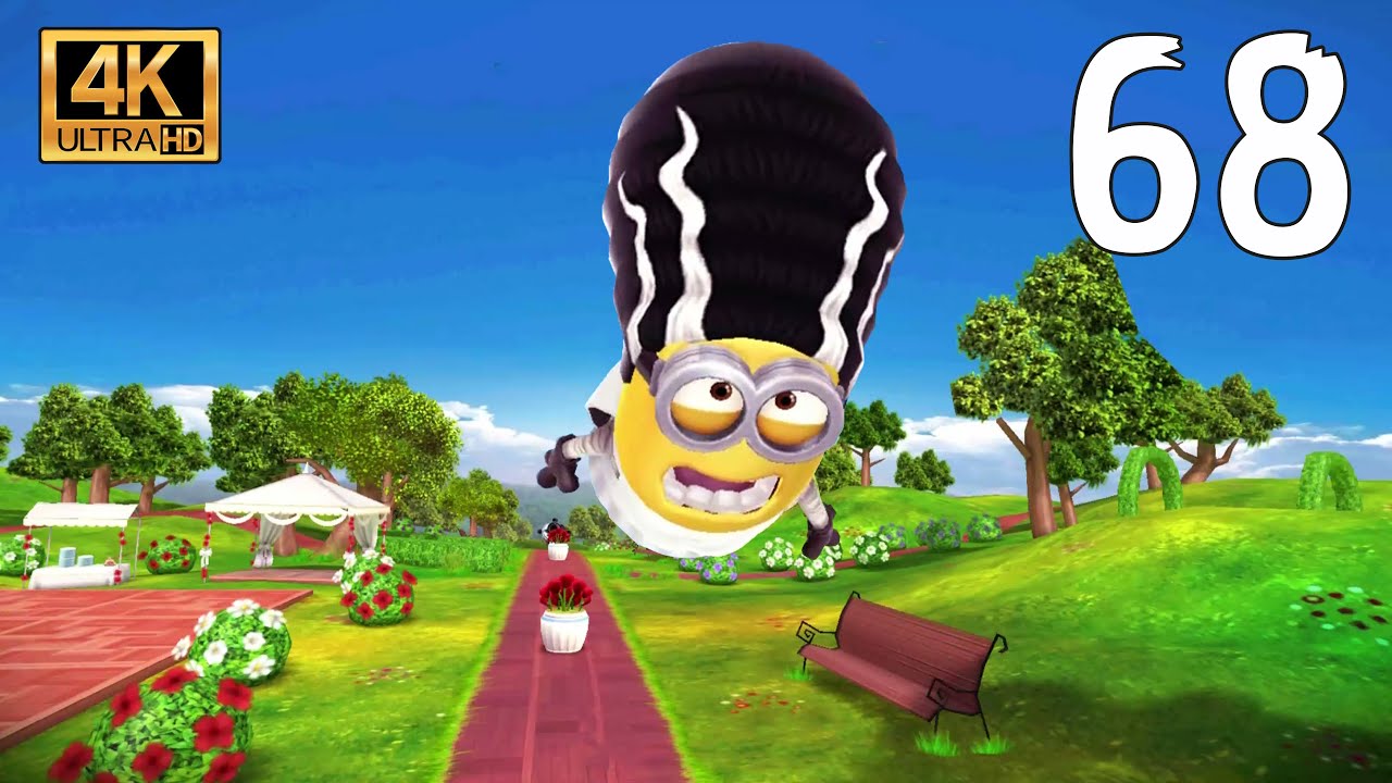 Minion Rush Speedrun- Bride of Frankenstein Minion commit 525 Despicable Actions AVOID get Bananas
