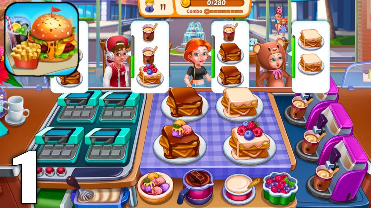 Cooking Games : Cooking Town - Gameplay walkthrough Part 1 All Levels 1-10 (Android & iOS)