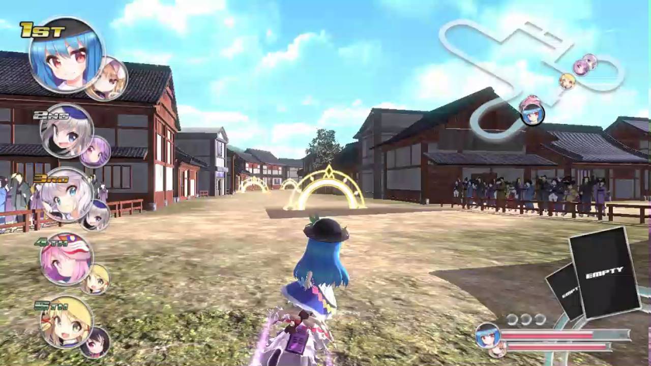 Gensou Skydrift  - Yukari Yakumo and Tenshi Hinanawi Gameplay