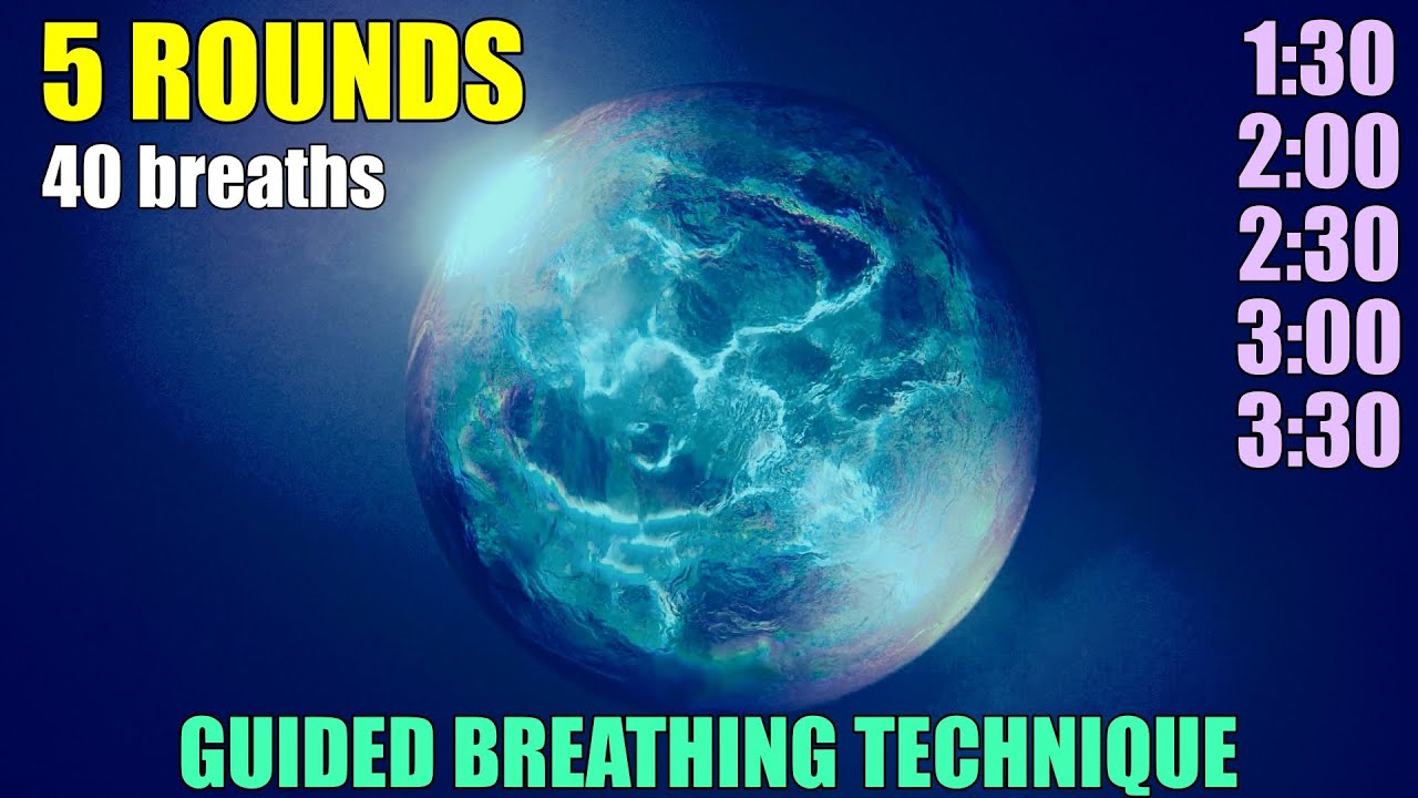 5 rounds of Wim Hof Breathing Exercise to reach 3.5 minutes of retention