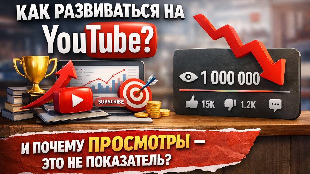 Как развиваться на Ютуб? И почему просмотры это не показатель?
