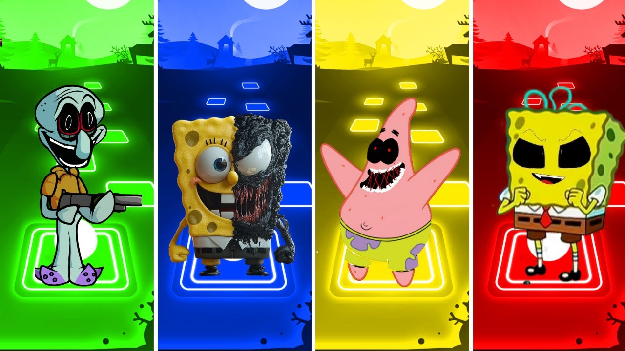 SQUIDWORD🆚SPONGEBOB 🆚PATRICK 🆚SPONGEBOB 🆚⭐ 🎶 TILES HOP