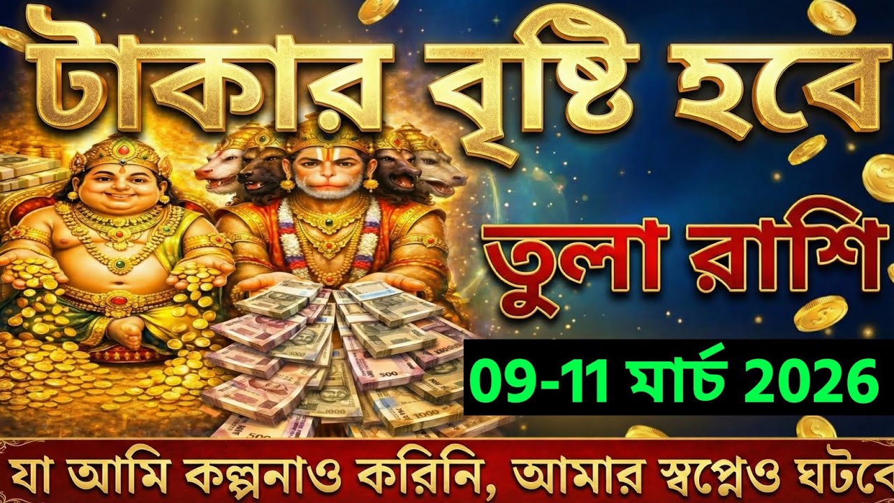 তুলা রাশি,২৭-২৮ ফেব্রুয়ারী, ২০২৬ টাকার বৃষ্টি হবে যা আমি কল্পনাও করিনি, আমার স্বপ্নেও ঘটবে।