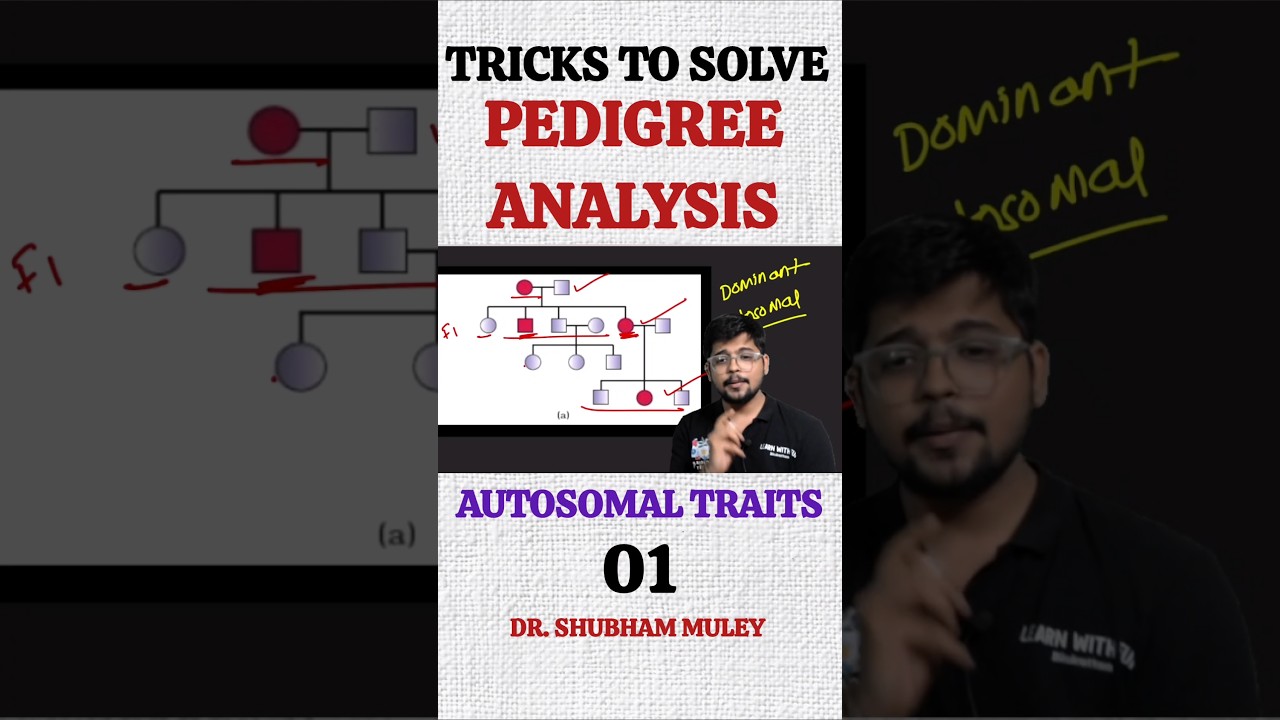 Pedigree Analysis Tricks - 01  Principles of Inheritance & Variation #pedigreeanalysis #neetbiology