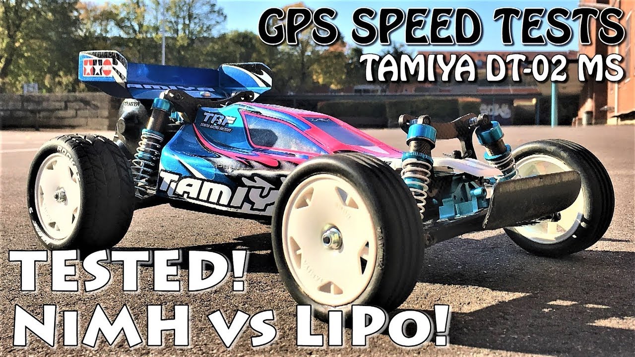 NiMH vs LiPo Battery Top Speed!? RC GPS Speed Tests! (Tamiya DT-02MS Sand Viper Brushless)