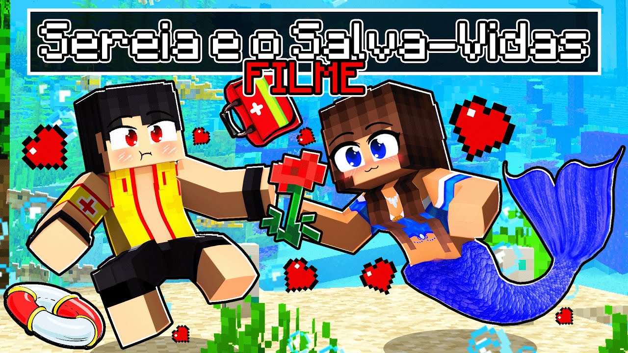 AMOR da SEREIA e o SALVA-VIDAS - FILME no Minecraft ◂Miika▸