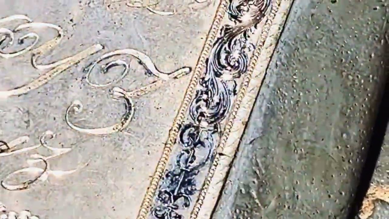【EdwardianScriptNo.23 frame engraving 】Hand Engraving  彫金 彫刻