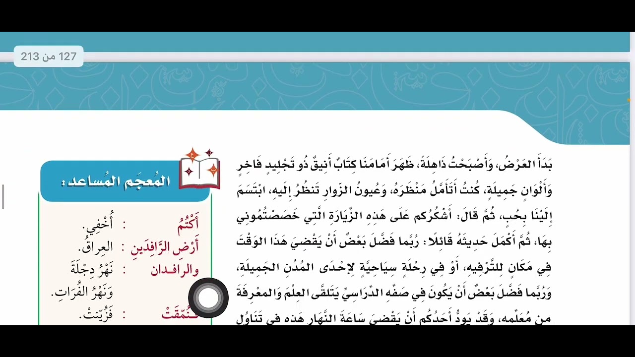 كتاب يتحدث عن نفسه الصفّ السادس الابتدائي الفصل الثاني 