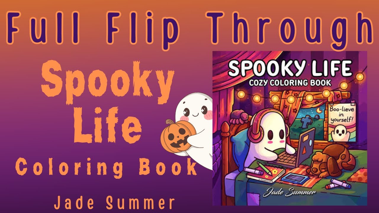 Spooky Life Jade Summer Cozy Coloring Book - Full Flip Through 