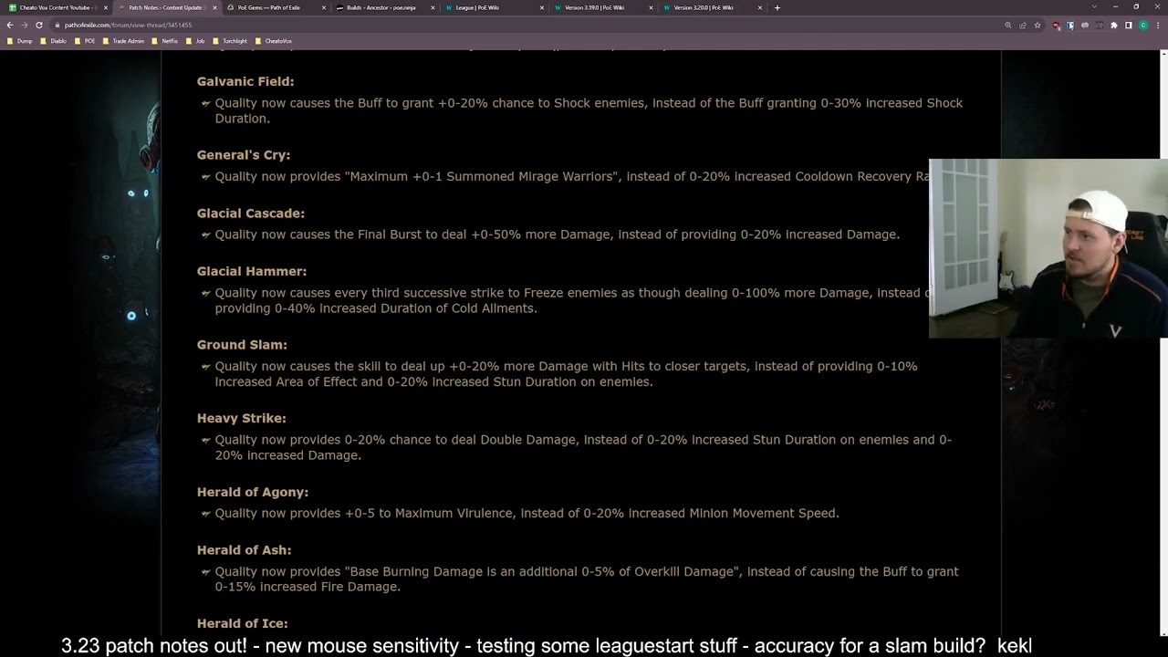 POE 3.23 Patch Notes - Slams (Melee) Balance Issues Remain Unaddressed