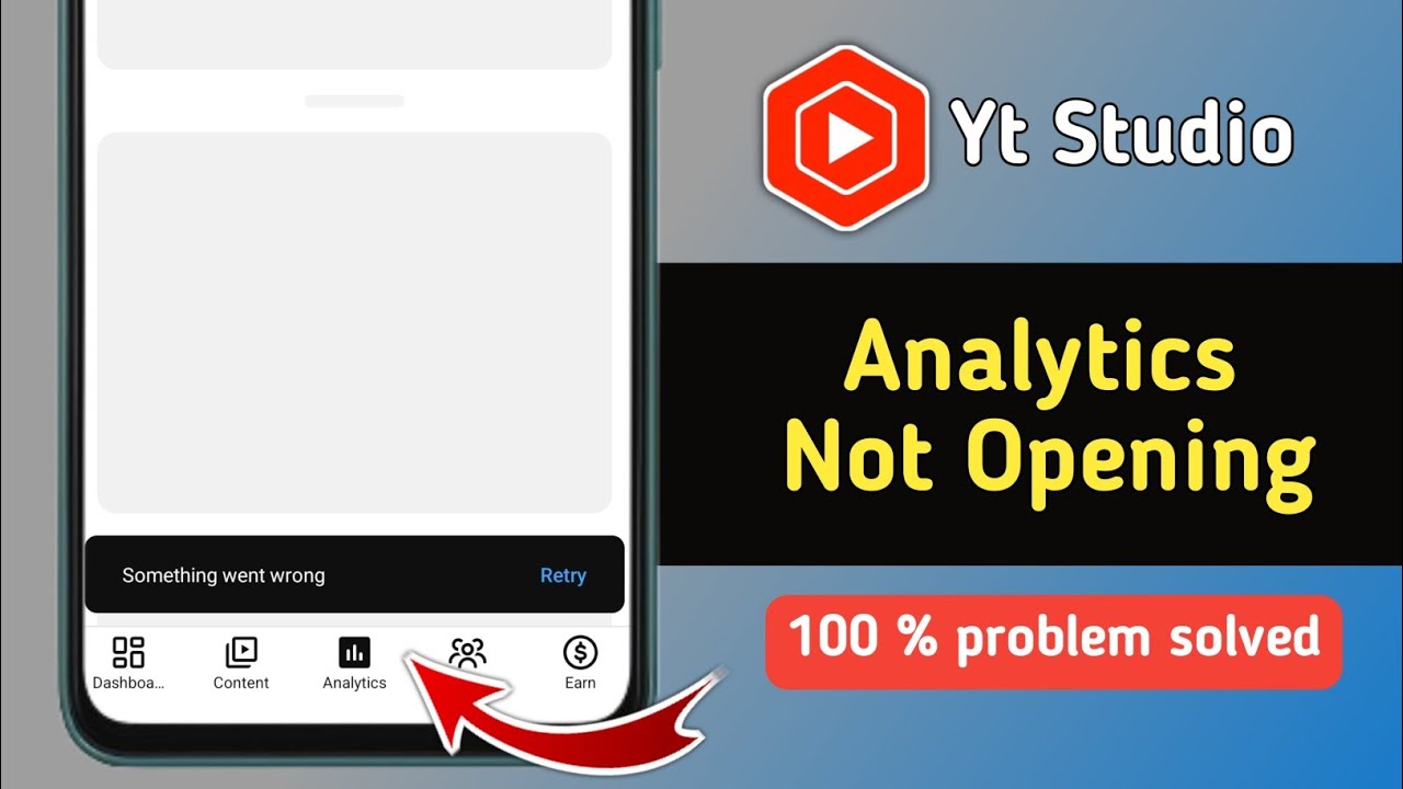 Fix Yt Studio Analytics Not Opening Problem | Fix Yt Studio Analytics Something Went Wrong Problem