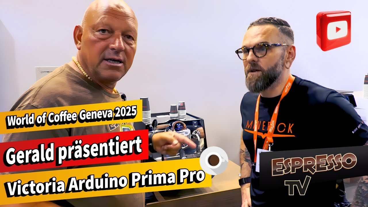 World of Coffee Geneva 2025 - Gerald präsentiert Victoria Arduino Prima Pro