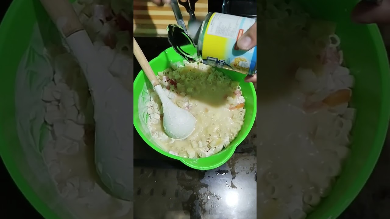 SWEET MACARONI SALAD ALA @vlognibertomz1576#youtubeshorts #highlights #minivlogshorts#saladrecipe