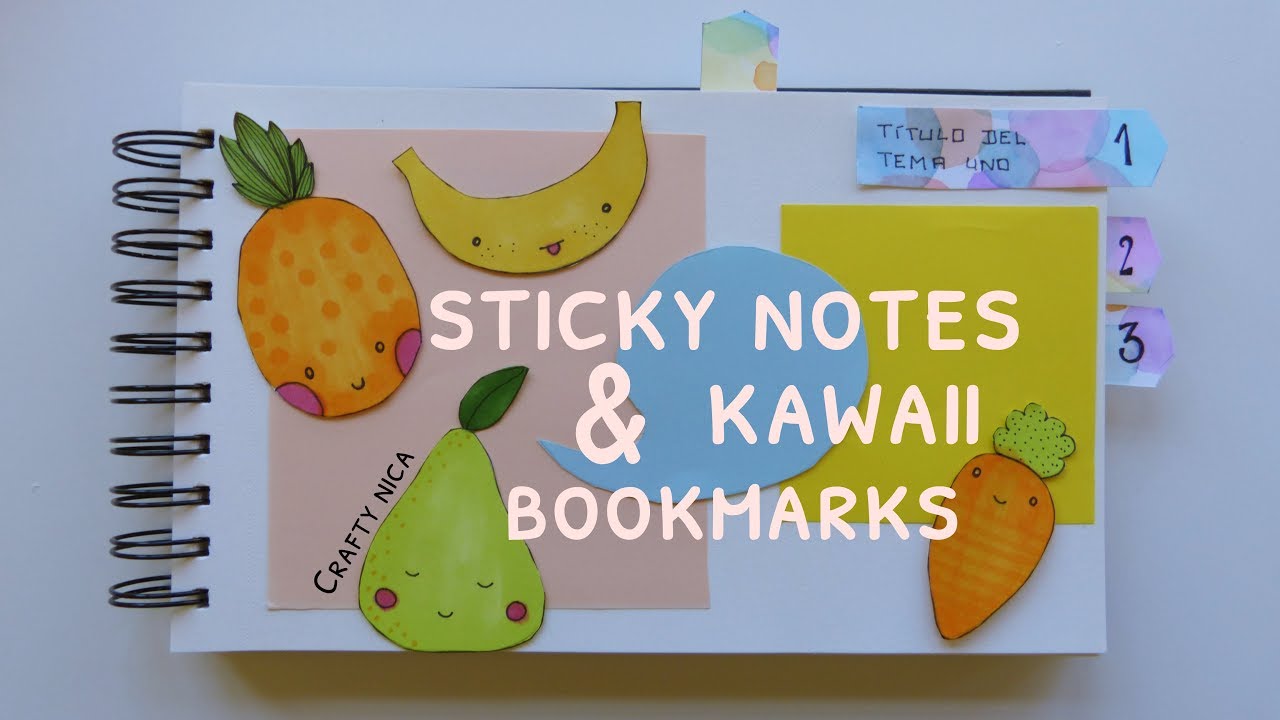 How to make STICKY NOTES, STICKY BOOKMARKS & KAWAII BOOKMARKS ❤ DIY SCHOOL SUPPLIES
