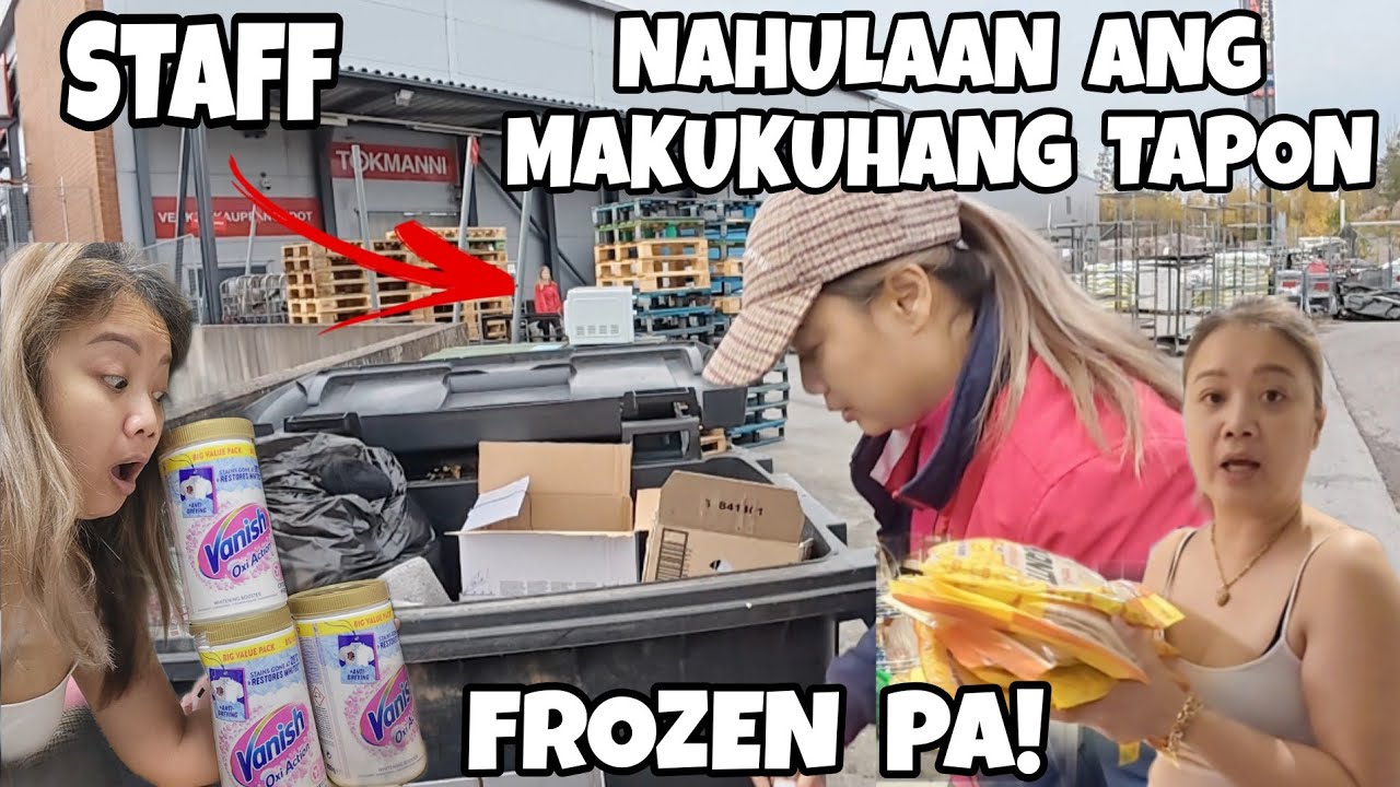 NAABUTAN NG STAFF NA KINUKUHA ANG MGA JACKPOT | DUMPSTER DIVING IN FINLAND | THAI-FINNISH 