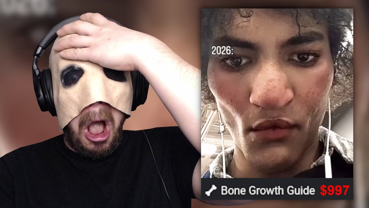 TikToker Destroys His Face Looksmaxxing Reaction