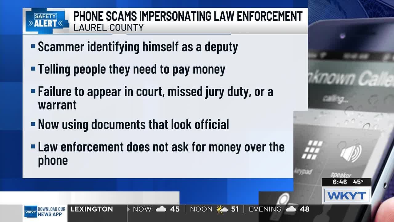 Laurel County sheriff warns against phone scam using ‘official looking’ documents
