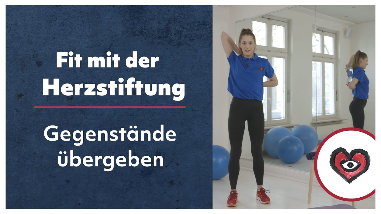Fit mit der Herzstiftung - Gegenstände hinter dem Rücken übergeben