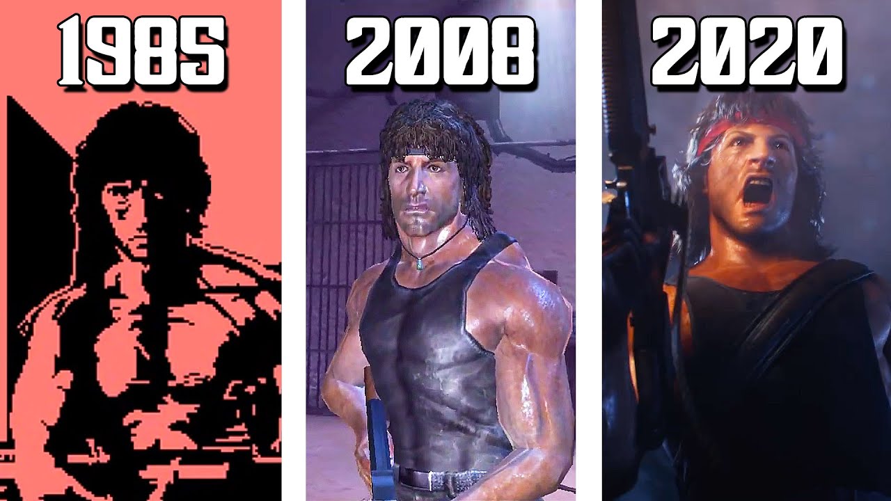 The Evolution of Rambo in Video Games! (1985-2020)