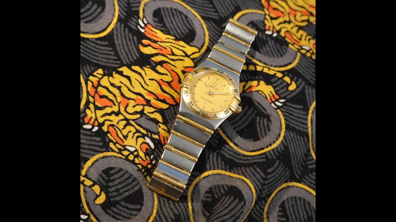 Женские часы Omega Constellation 1998 года выпуска, модель &laquo;Full Bar&raquo;, 18-каратное золото и сталь...
