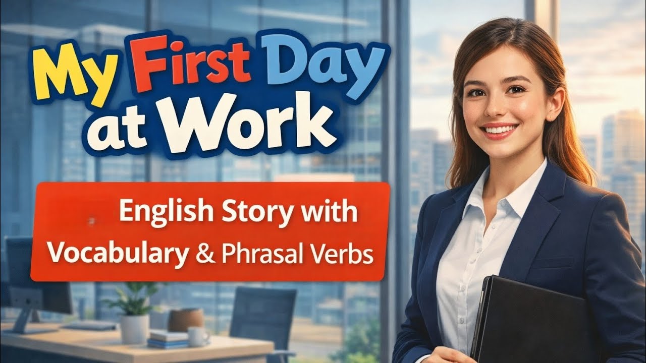 My First Day at Work | Vocabulary & Phrasal Verbs Explained |#englishlevelup #phrasalverbs 