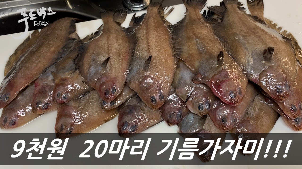 20마리에 9천원 !!!  기름가자미