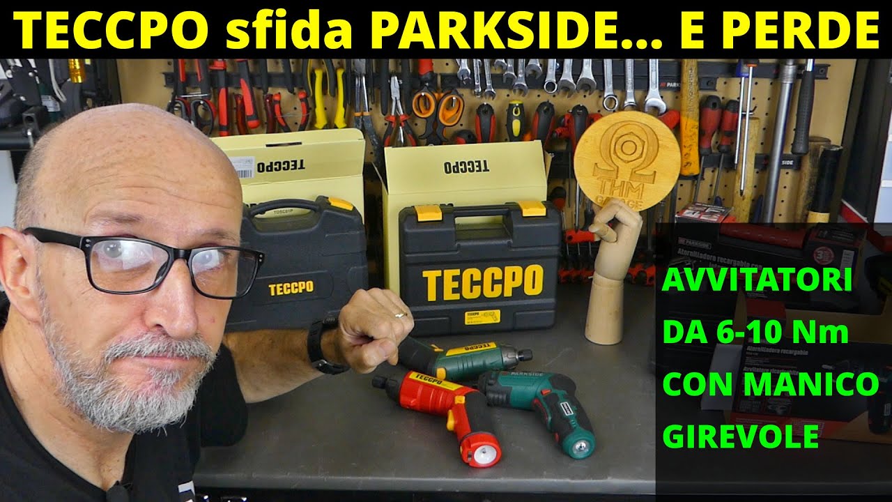 Avvitatore 4V manico girevole Parkside PSSA4B2 VS TECCPO TDSC01P. DISFATTA TECCPO!