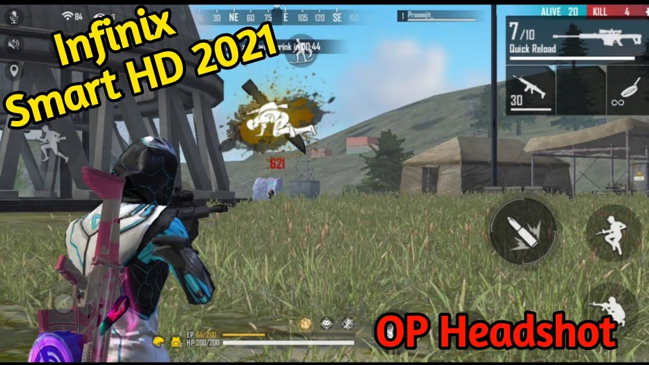 Infinix Smart HD 2021 Free Fire Gameplay Test | 2GB Ram 32GB Storage | Helio A20 Gaming Review