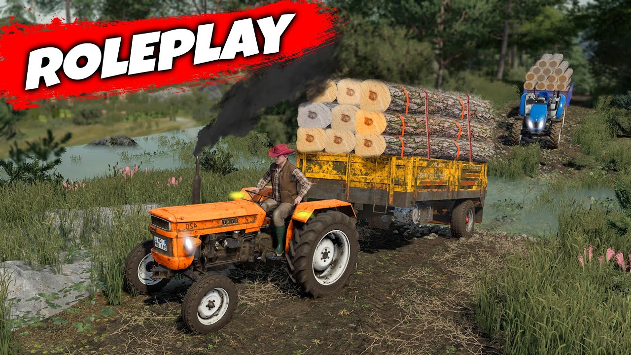 TRAKT&Ouml;R DEVRİLDİ / ODUNCU İŞLERİ / ROLEPLAY TADINDA  / Farming Simulator 22 ( FS22 )