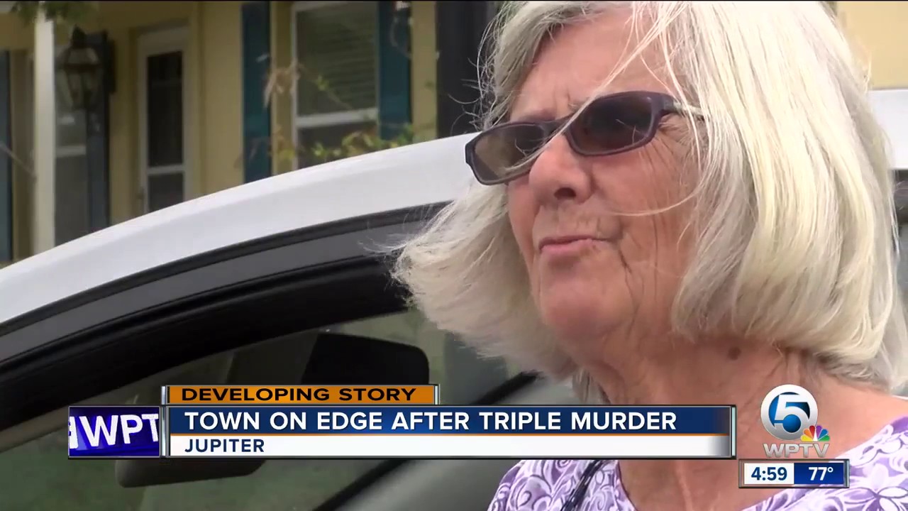 Town on edge after triple murder