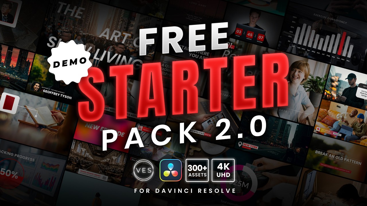 Более 300 бесплатных анимационных роликов для DaVinci Resolve (ПОЛНЫЙ УРОК)