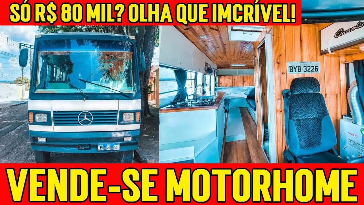 🚨OLHA SÓ ESSA CASA MOTORHOME MERCEDES CAIO CAROLINA Á VENDA PARA 6 PESSOAS PLACA SOLAR BANHEIRO