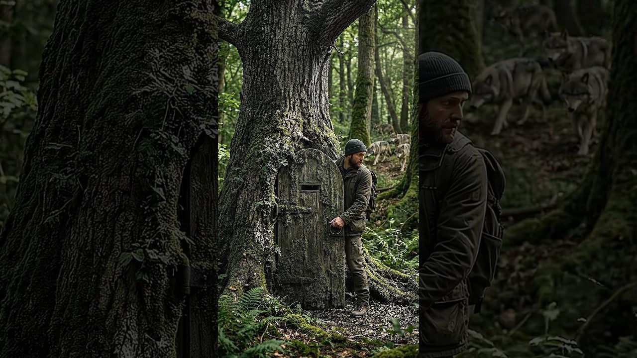 Hiding from WOLVES Inside My Tree Bunker
