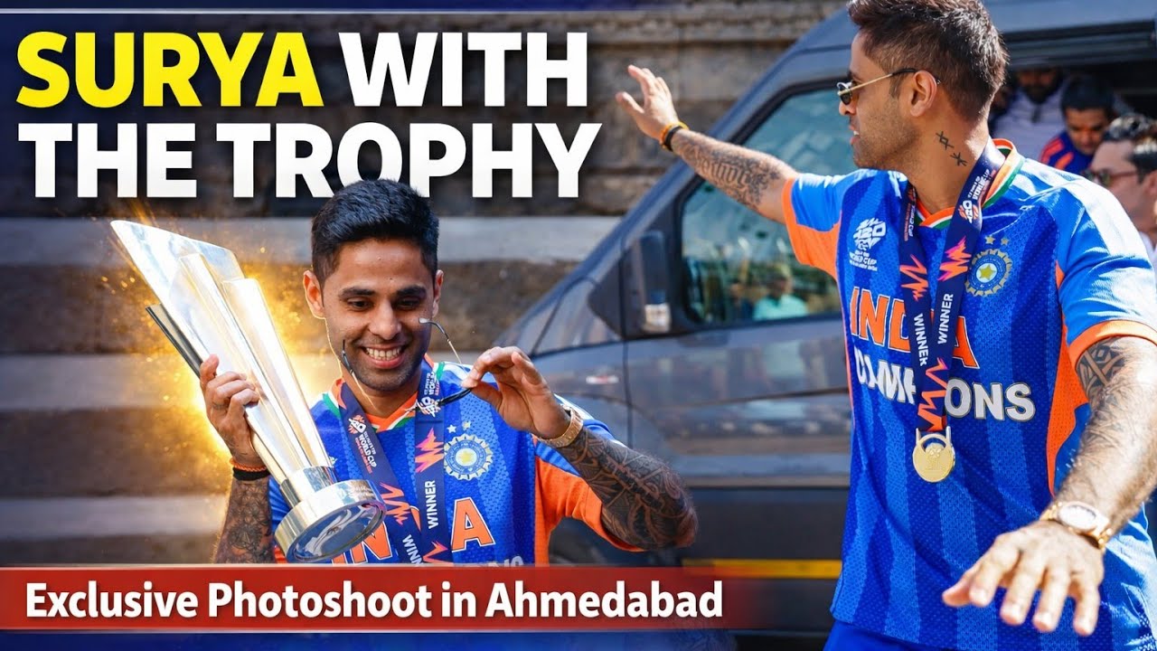 Exclusive BTS: Suryakumar Yadav T20 World Cup Trophy Photoshoot at Adalaj Stepwell 