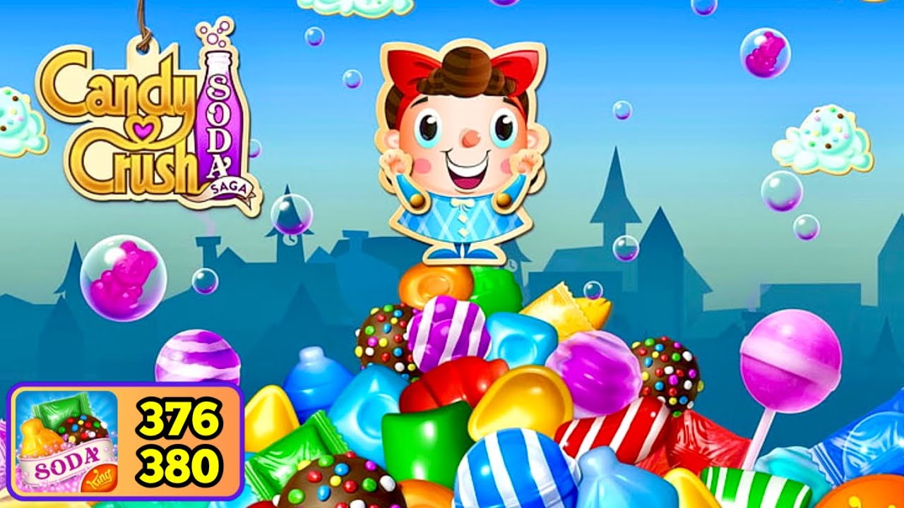 Candy Crush Soda Saga. Level 376-380. Gameplay walkthrough (iOS,Android) 