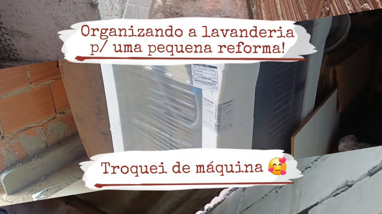 Organizando a lavanderia para o início da obra😍