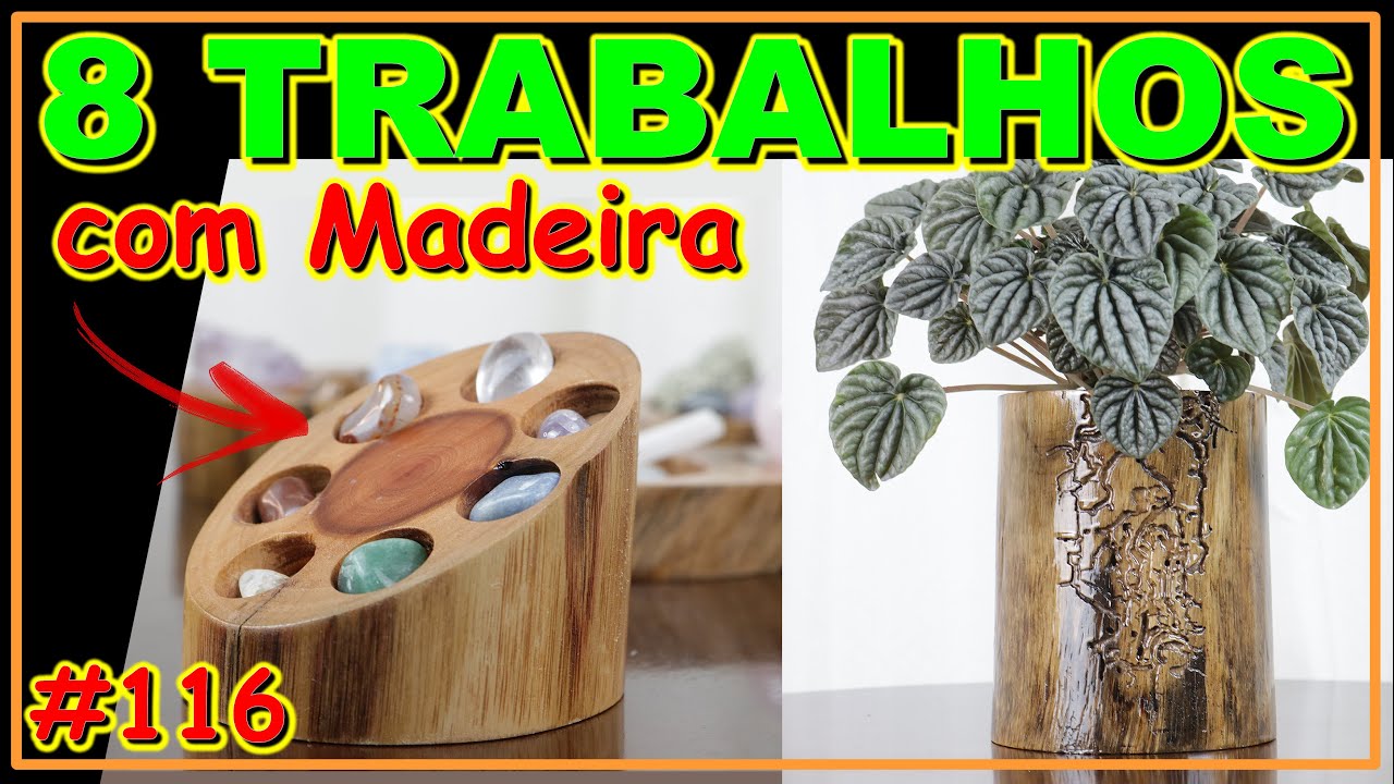 8 TRABALHOS COM MADEIRA QUE VOCÊ VAI AMAR (VÍDEO #116) #marcenariacriativa #marcenaria