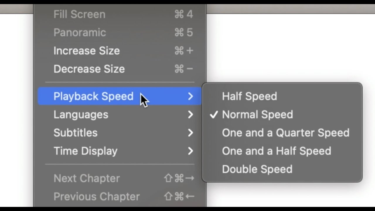 How to control Playback / video speed on quicktime player / mac video player