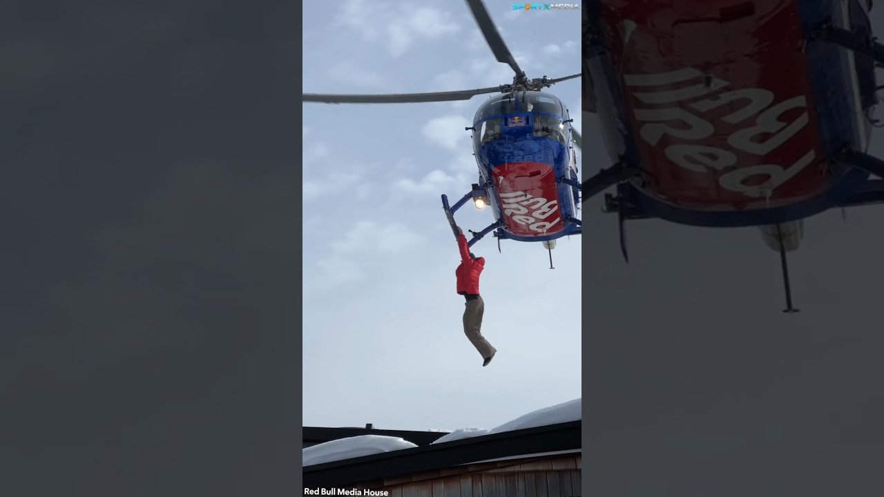 Aksi Gila Parkour di Salju! Melompat dari Helikopter ke Atap Gedung