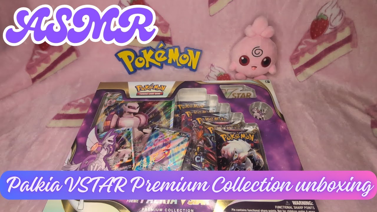 Pokémon ASMR - Palkia VSTAR Collection unboxing - opening older packs! #pokemonasmr #pokemon