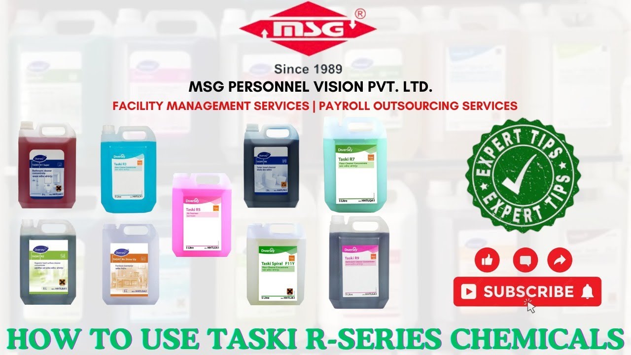 How to use Diversey Taski R1 to R9 Chemicals | Housekeeping Cleaning Chemicals