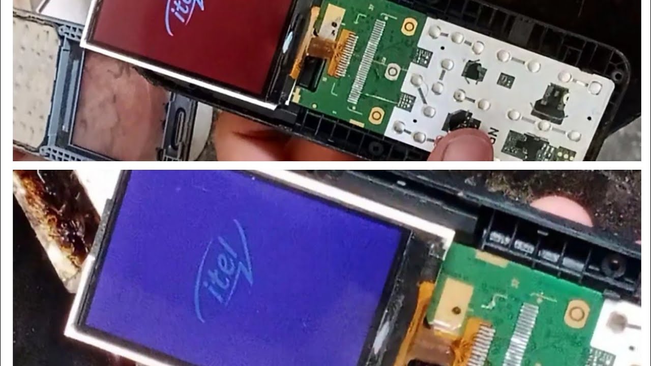 itel mobile 37 pin lcd convert to 16 pin lcd color problem solution