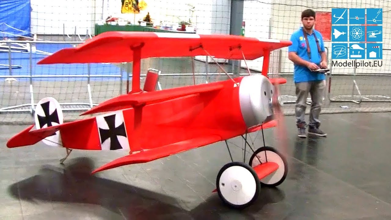 AMAZING BIG XXXL DEPRON INDOOR RC model 50% 1:2 FOKKER DR.I J&Uuml;RGEN SCH&Ouml;NLE