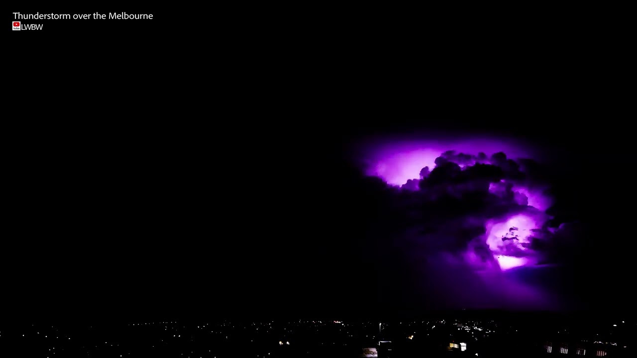Thunderstorm over the Melbourne