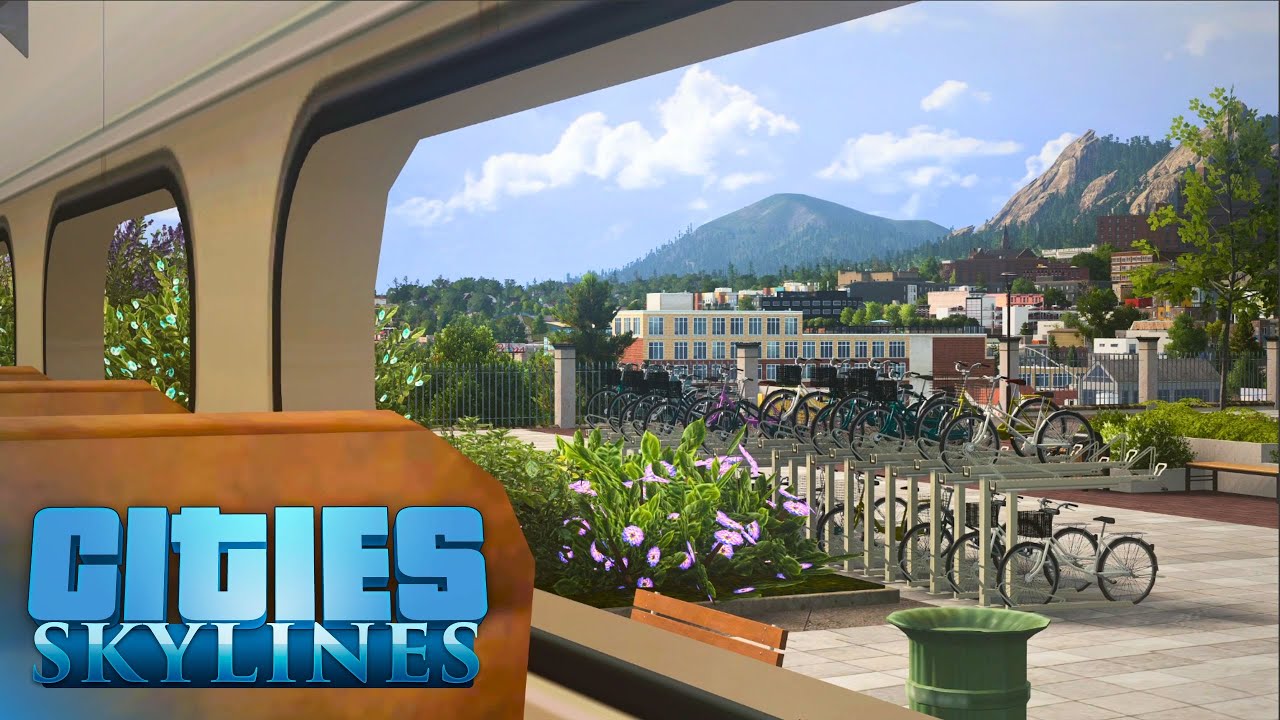 Scenic First Person Train Ride - Passenger View - Cities: Skylines Dakota Falls