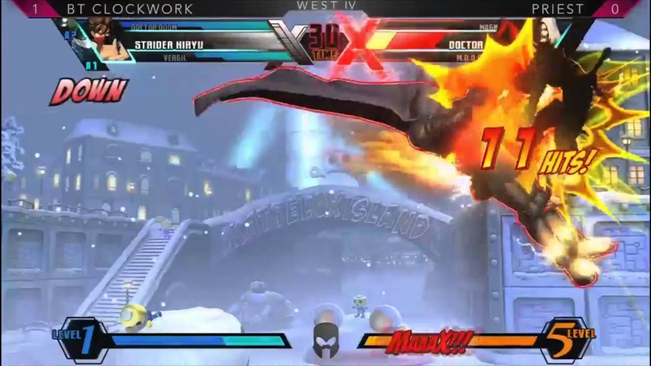 UMVC3 Curleh Mustache West IV - Clockwork vs Priest (Yipes Dunks)