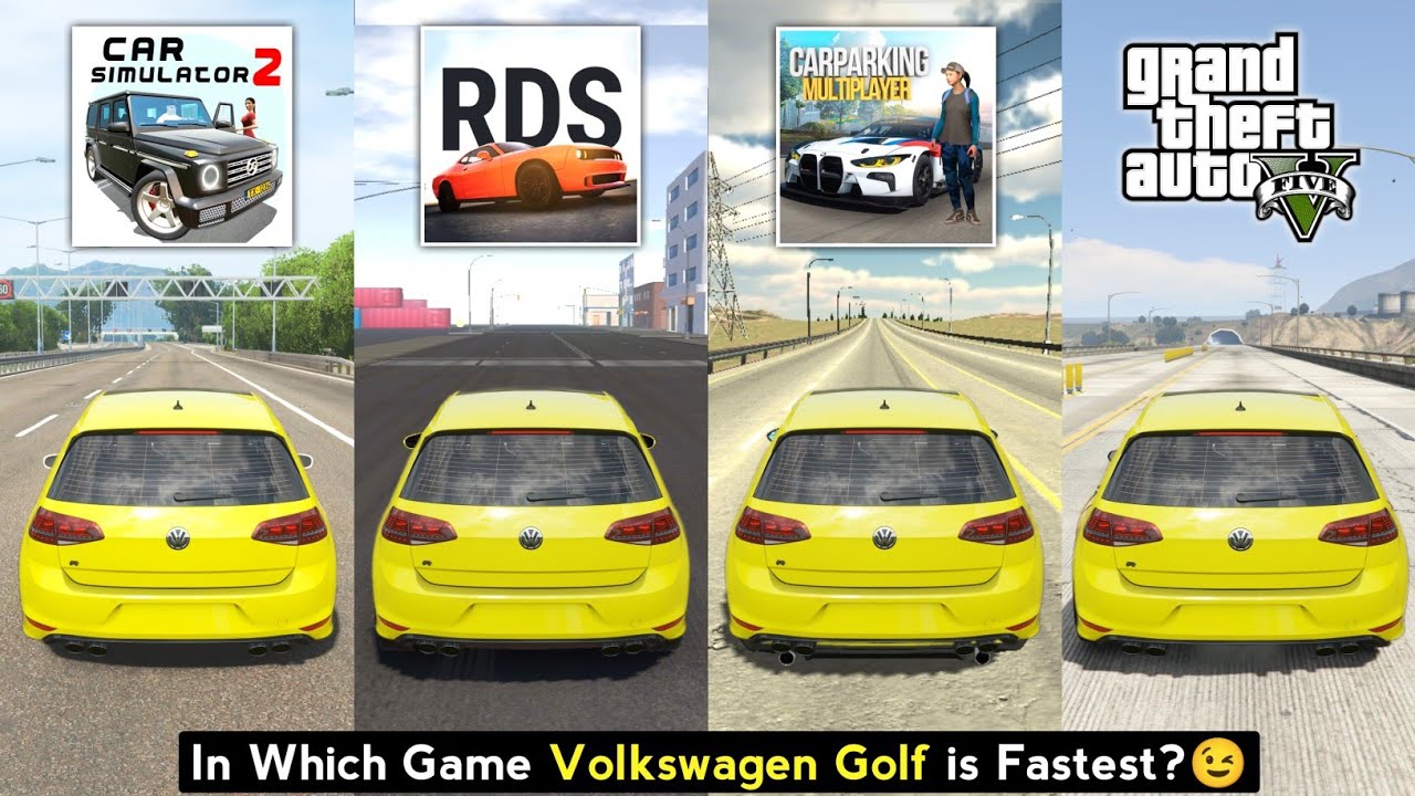 Volkswagen Golf Car Simulator 2, Car Parking Multiplayer, Real Driving School, GTA 5